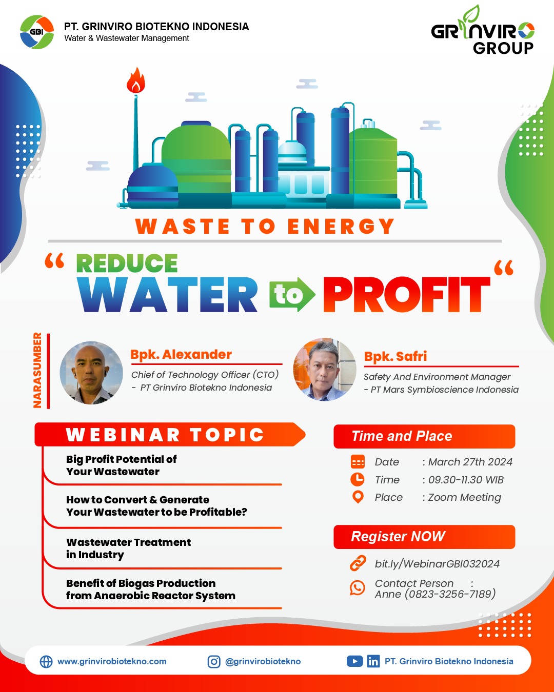 Webinar maret reduce water to profit Terbaru